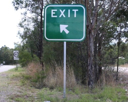 89OD Aluminium Frangible Pole for GE2-3 exit sign, RMS Waratah, Newcastle NSW